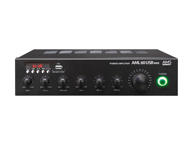 AMS AML 60 USB MKII Profesyonel Ses Amplifikatörü 100 Watt