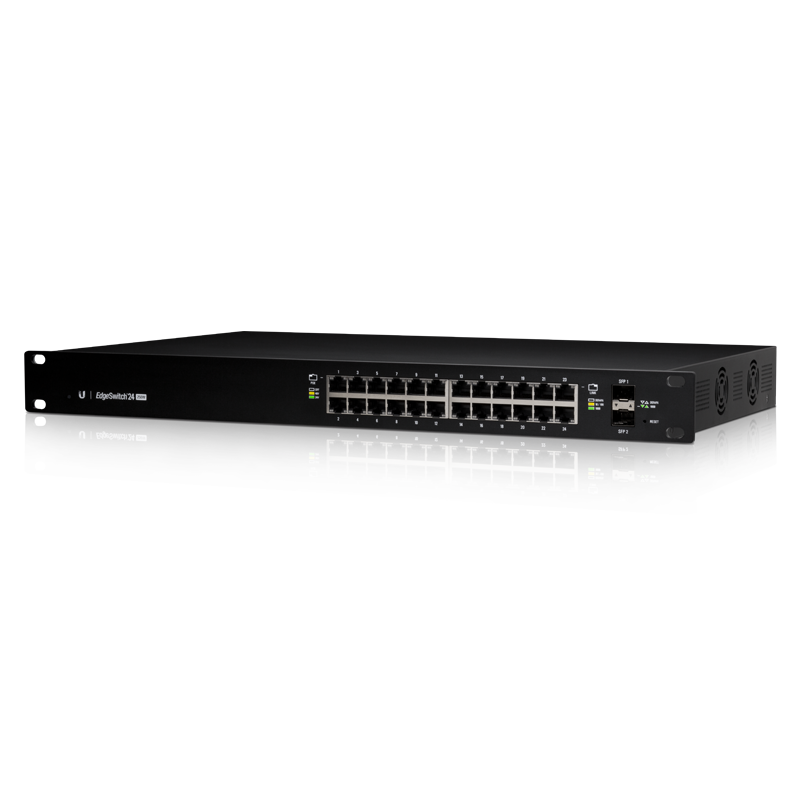 Ubiquiti Edge 24 Port Poe + 24x1Gbit Eth + 2x SFP + 500 Watt Yönetilebilir Gigabit Switch
