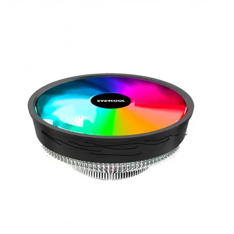 Evercool CS-02 Rainbow 3PIN 12CM AM4 - AM5 / 1700 Uyumlu CPU Hava Soğutucusu