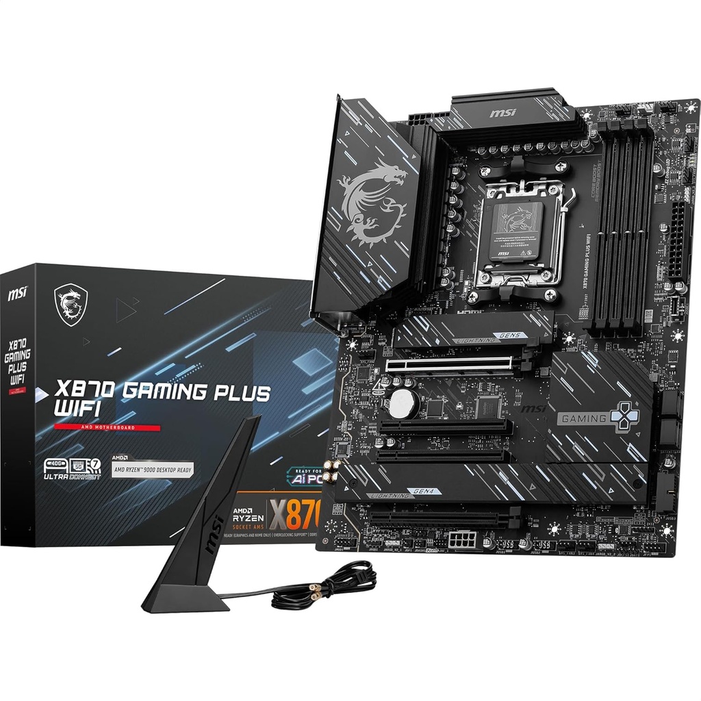 MSI X870 Gaming Plus Wi-Fi AMD Soket AM5 M.2 DDR5 8200MHz (OC) ATX Anakart