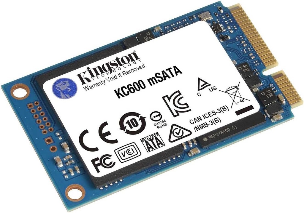 Kingston KC600 Series 512GB SSD SKC600MS/512G mSATA 550MB-500MBs, mSATA