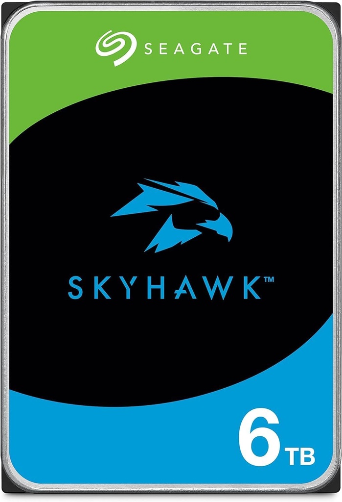 Seagate SkyHawk 3,5" 6TB 256MB 5400 RV Sensör, Sata 3, 64HD Kamera, 7/24 Güvenlik Diski
