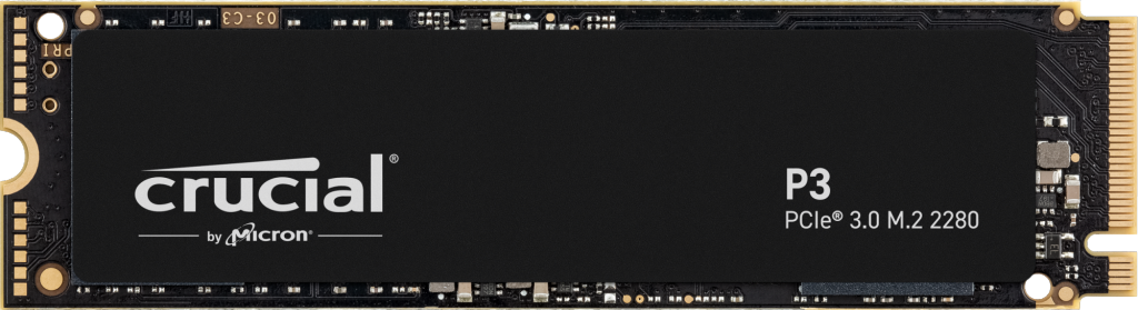 Crucial P3 Series 1TB NVMe PCIe 3500 - 3000MB/s, 2280 m.2 SSD