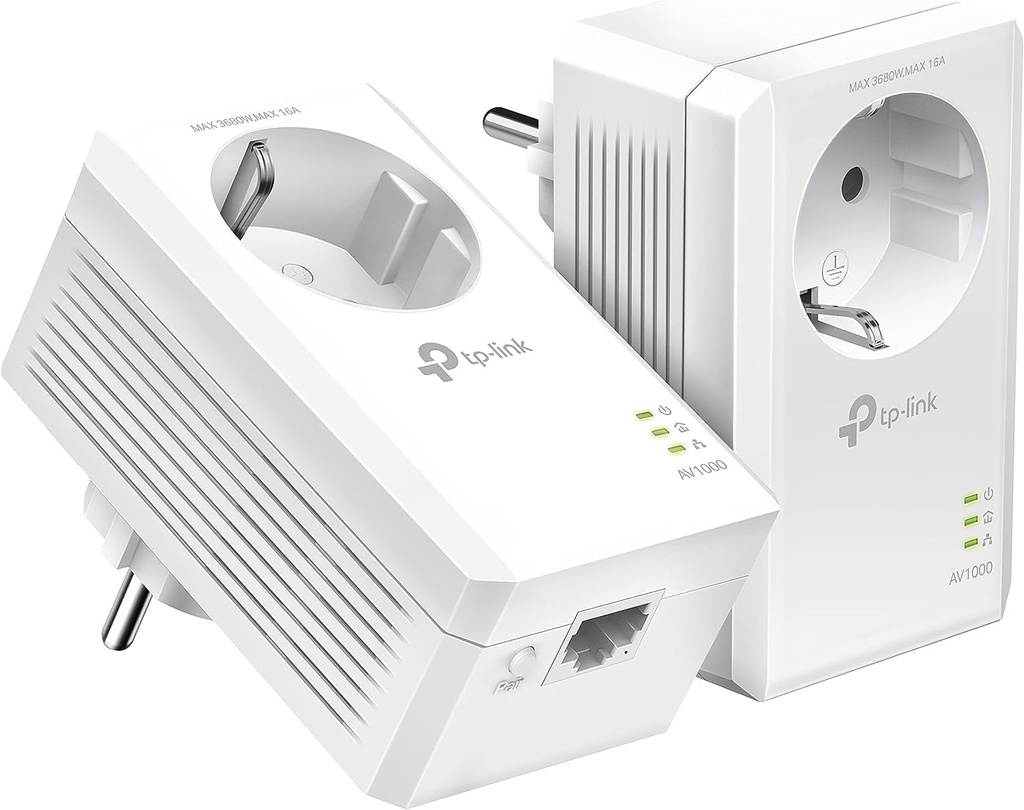 TP-Link TL-PA7017P KIT AV1000 Gigabit Powerline Adapter with Socket Input