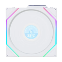 Lian Li G99.12TLLCD1W1W.00 Uni Fan TL LCD Wireless 1x120mm Kasa Fanı, Beyaz