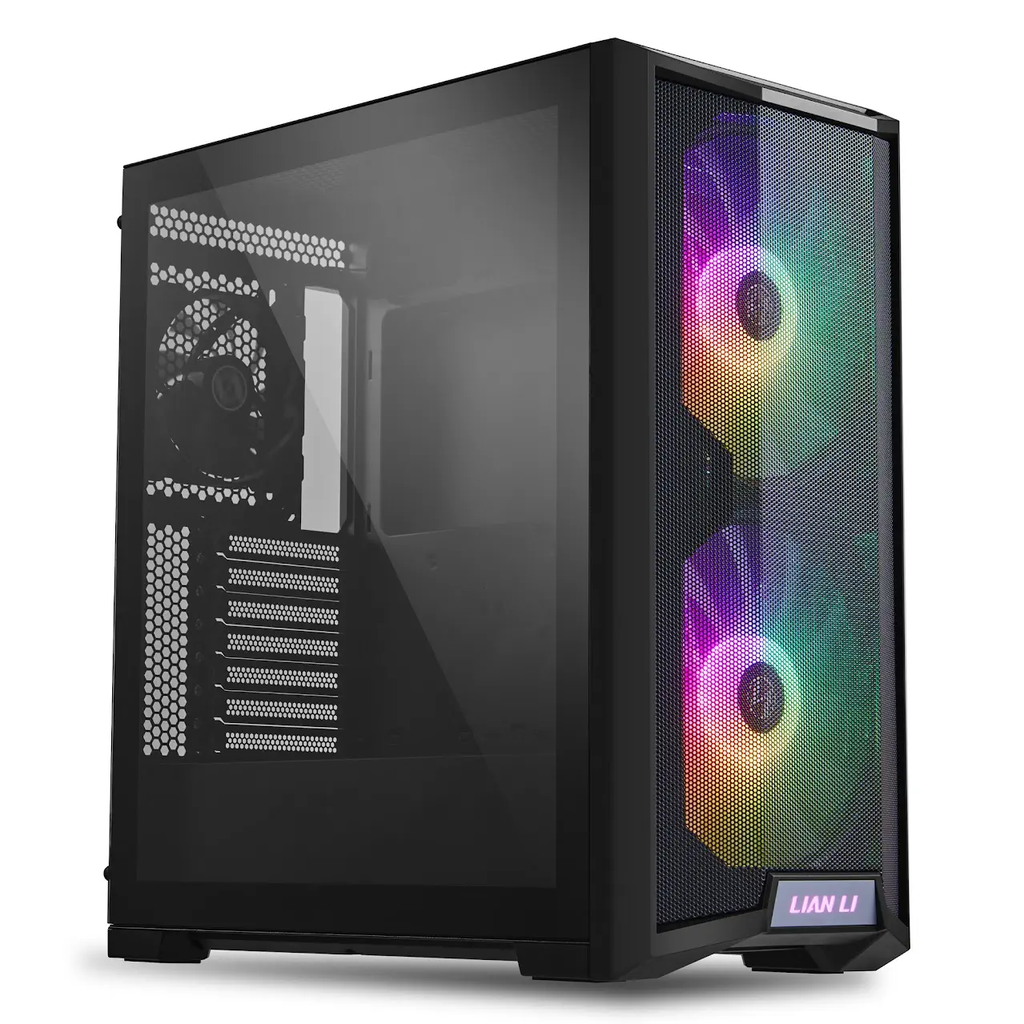 Lian Li Lancool 215 Snow RGB Mid-Tower E-ATX Gaming Case, Black