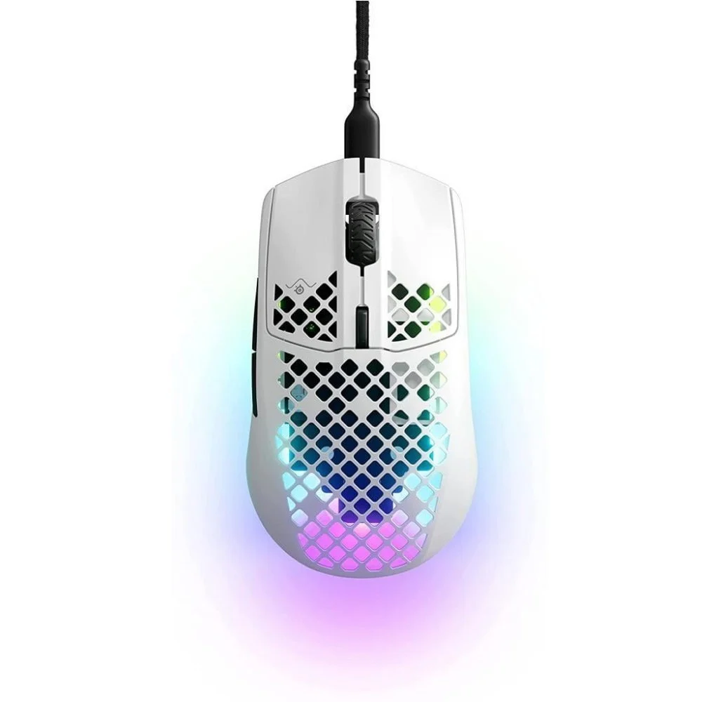 SteelSeries Aerox 3 Edition Snow SSM62603 8500 CPI 6 Keys RGB Optical Wired Gaming Mouse