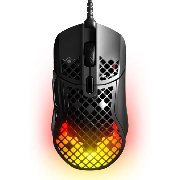 SteelSeries Aerox 5 SSM62401 Optical 9 Buttons 18000 CPI RGB Black Wired Gaming Mouse