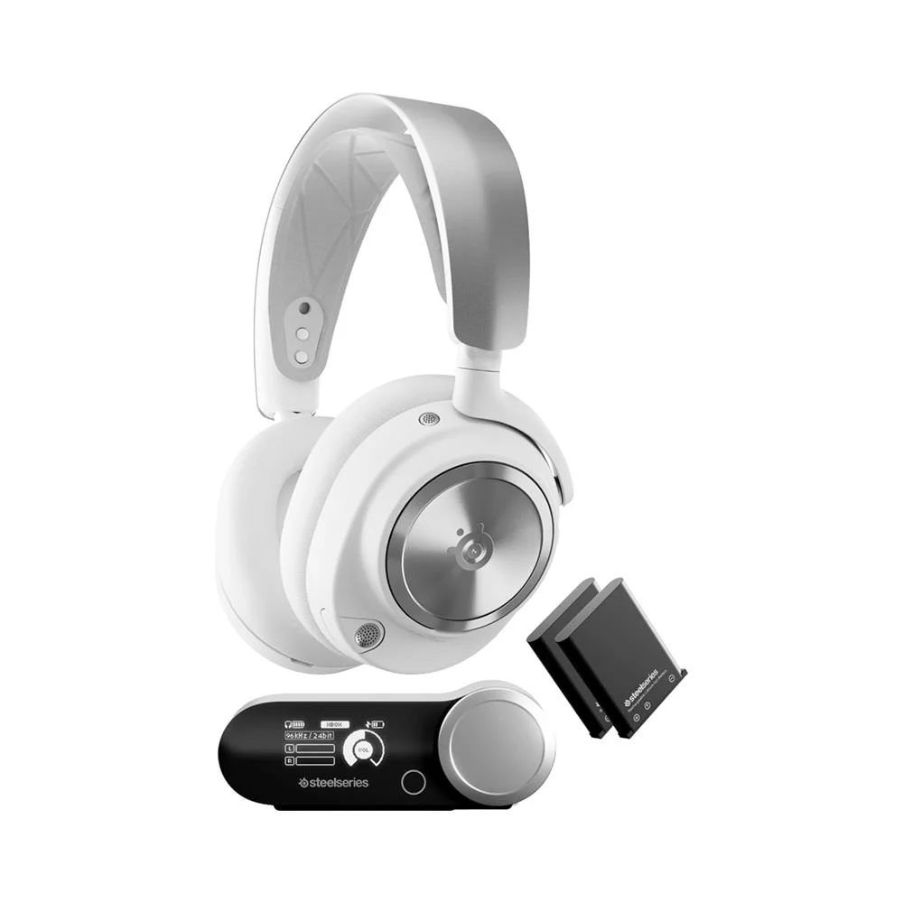 SteelSeries SSH61524 Arctis Nova Pro Wireless Gaming Headset, White