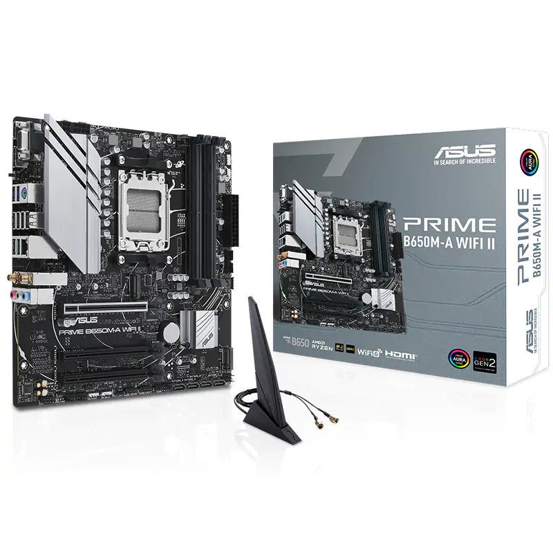 Asus Prime B650M-A Wi-Fi II AMD AM5 DDR5 6400 Micro ATX Motherboard