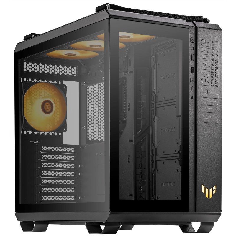 Asus TUF Gaming GT502 Plus Temperli Cam USB Type-C ATX Mid-Tower Gaming Kasa, Siyah