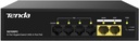 Tenda 6 Port 6 Port PoE+ 10-100-1000 Mbps 2 Port Uplink Steel Case Switch