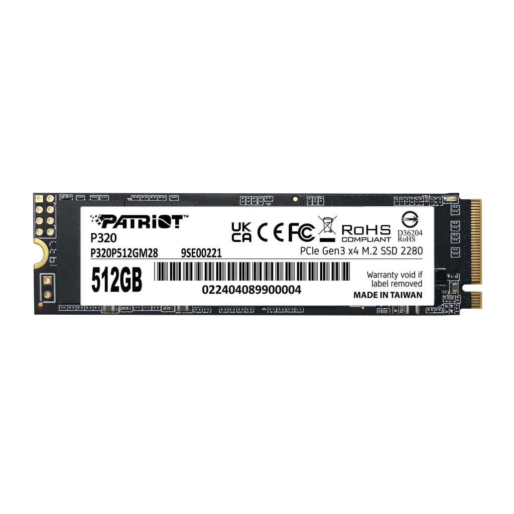 Patriot P320 Serisi 512GB 3000/2200MB/s NVMe M.2 SSD