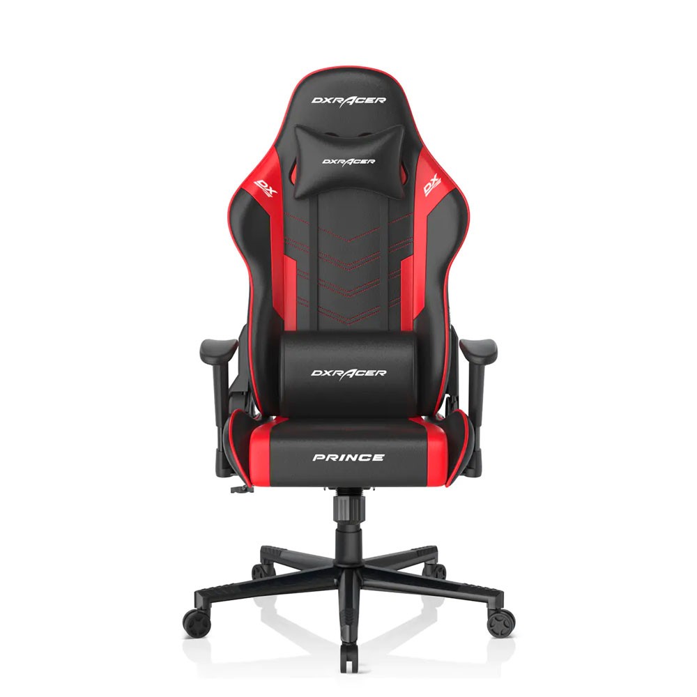 DXRacer P132 Prince Series Soft Surface 1D Armrests 130 Kg Gaming Chair, Black/Red
