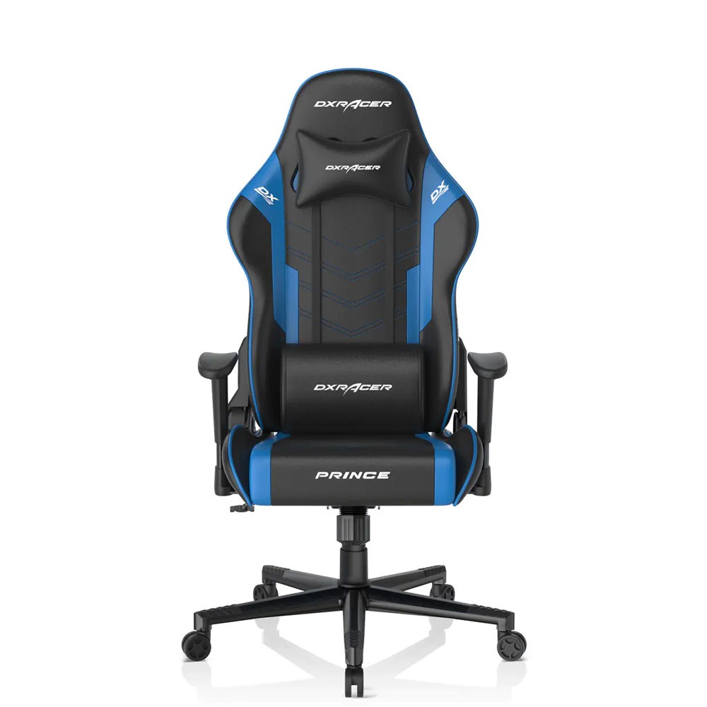 DXRacer P132 Prince Series Soft Surface 1D Armrests 130 Kg Gaming Chair, Black/Blue