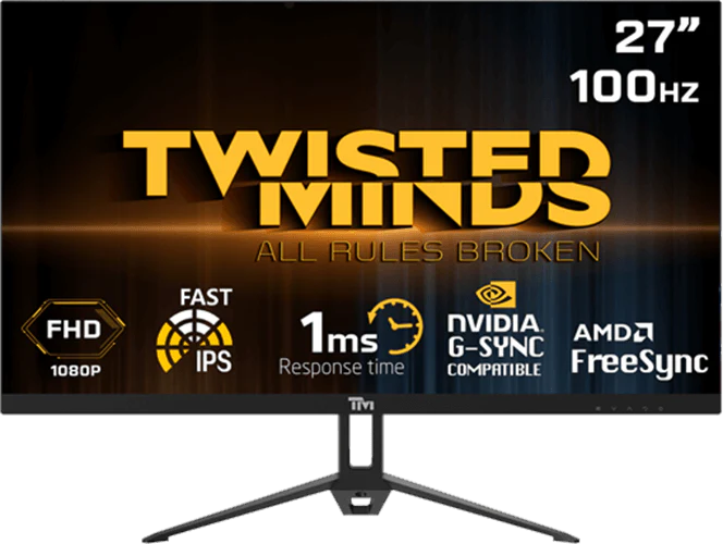 Twisted Minds ECO Series Flat 27 FHD, 100 HZ, IPS, 1ms Gaming Monitor
