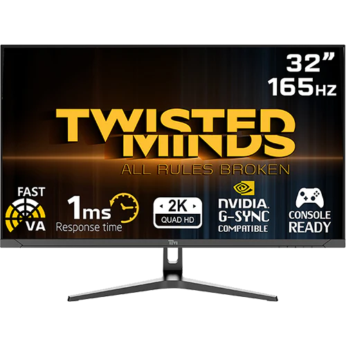 Twisted Minds Eclipse Series TM32QHD165VA 32" QHD 165HZ 1ms Fast VA Gaming Monitor