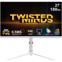 Twisted Minds Frost Series 27" FHD 180HZ 0.5MS Fast IPS HDMI 2.1 Gaming Monitor, White