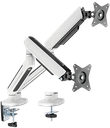 Twisted Minds TM-54-C012-W Dual Premium Monitor Arm RGB, C-Clamp, Grommet, Cable Management, White
