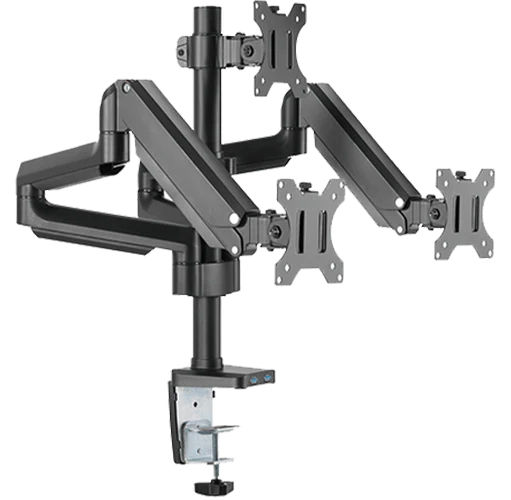 Twisted Minds TM-26-C018UP Triple Monitor Aluminum Slim Mechanical Spring USB Monitor Arm