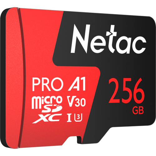 Netac 256GB P500 Extreme Pro UHS-I microSDXC Hafıza Kartı SD Adaptörlü
