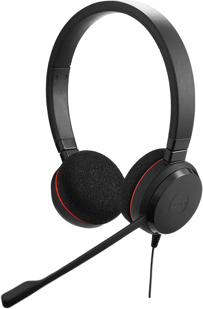 Jabra Evolve 20 Duo USB-A NC Over-Ear Headphones with Microphone