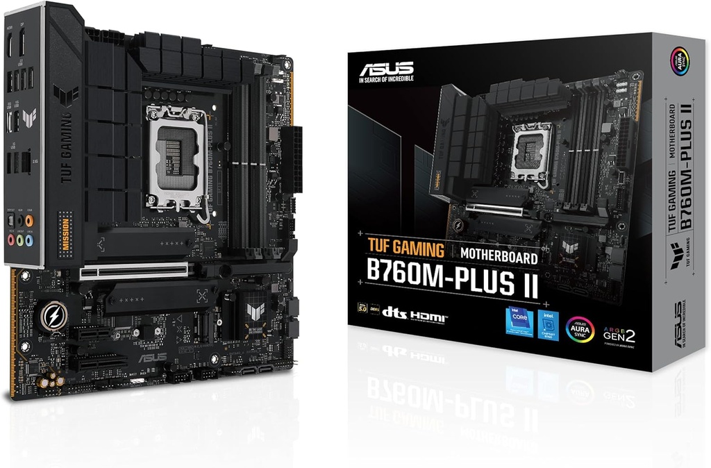 Asus Tuf Gaming B760M-PLUS II Intel LGA1700 DDR5 7800 DP Micro ATX Motherboard