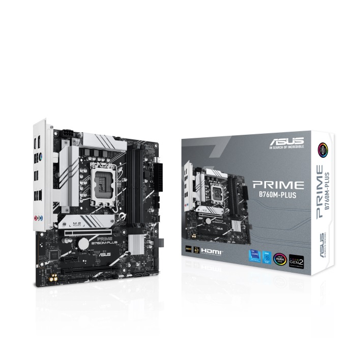 Asus Prime B760M-Plus DDR5 1700p 7200 HDMI DP 2xM2 USB3.2 mATX Motherboard
