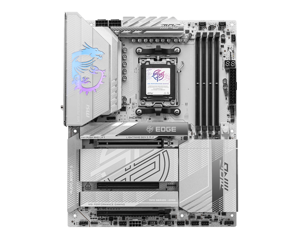 MSI Mag X870E Edge TI Wi-Fi AMD AM5 DDR5 USB4 4x M.2 HDMI 5G LAN ATX Motherboard