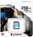 Kingston Canvas Go Plus SDG3/256GB Class 10 UHS-I U3 V30 256 GB Hafıza Kartı