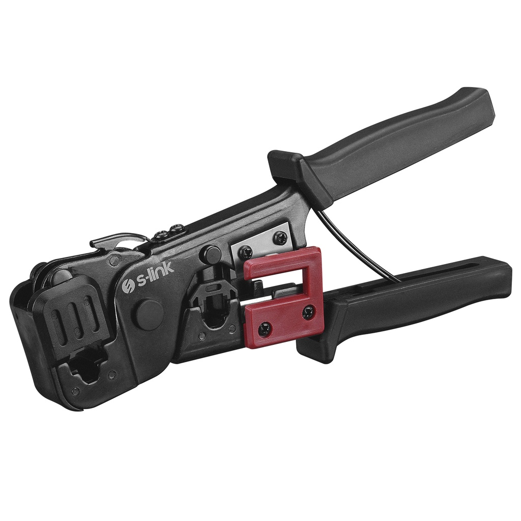 S-link SL-376E High Quality RJ-45/11 Double Pliers, Black