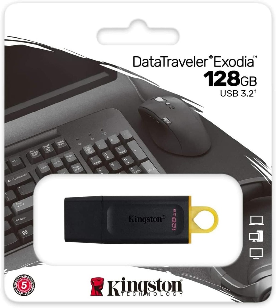 Kingston Exodia USB 3.2 Gen1 DTX/128GB 128 GB Flash Bellek