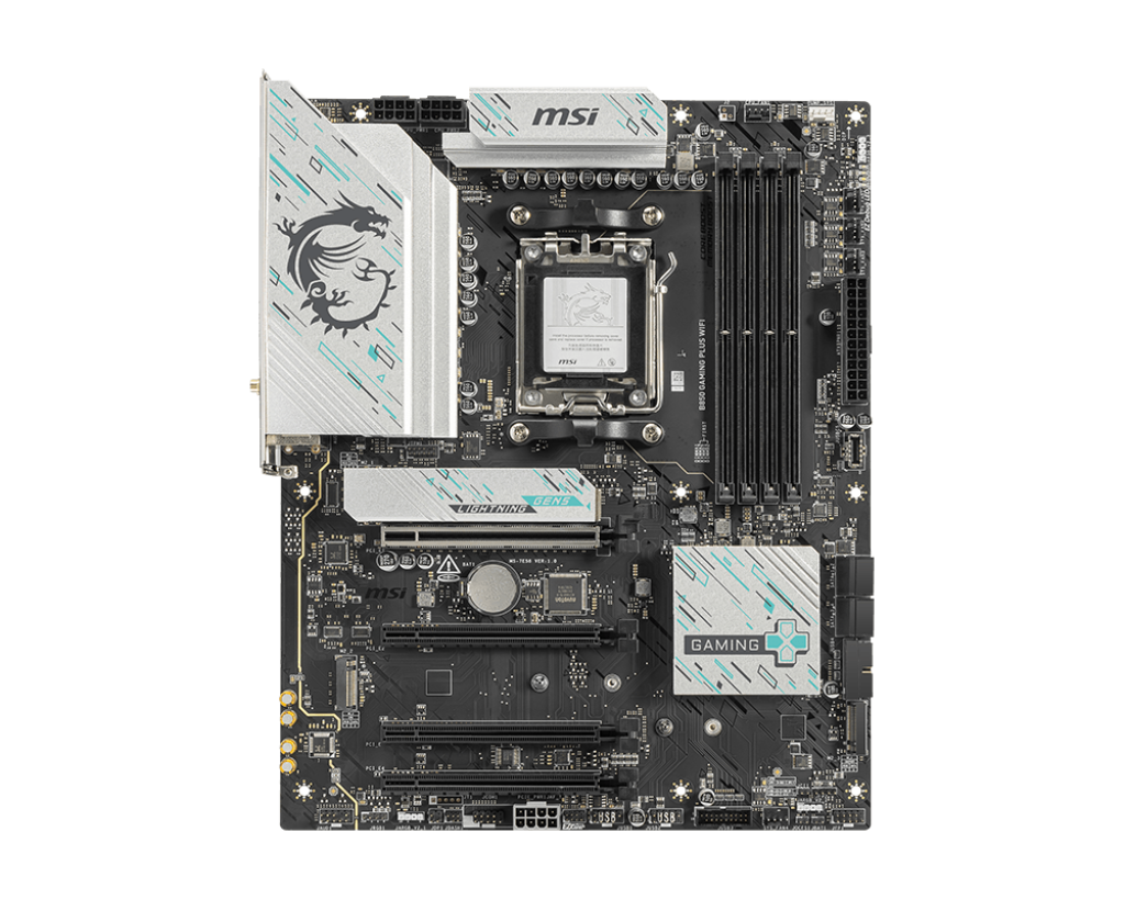 MSI B850 Gaming Plus Wi-Fi AMD AM5 DDR5 DP 3x M.2 USB 10Gbs 5G LAN ATX Anakart