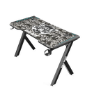 GameOn Call Of Duty Hawksbill Serisi 120×60×72 RGB Akan Işıklı Oyuncu Masası, Siyah/Gri