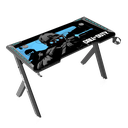 GameOn Call Of Duty Hawksbill Series 120×60×72 RGB Flowing Light Gaming Desk, Black/Blue