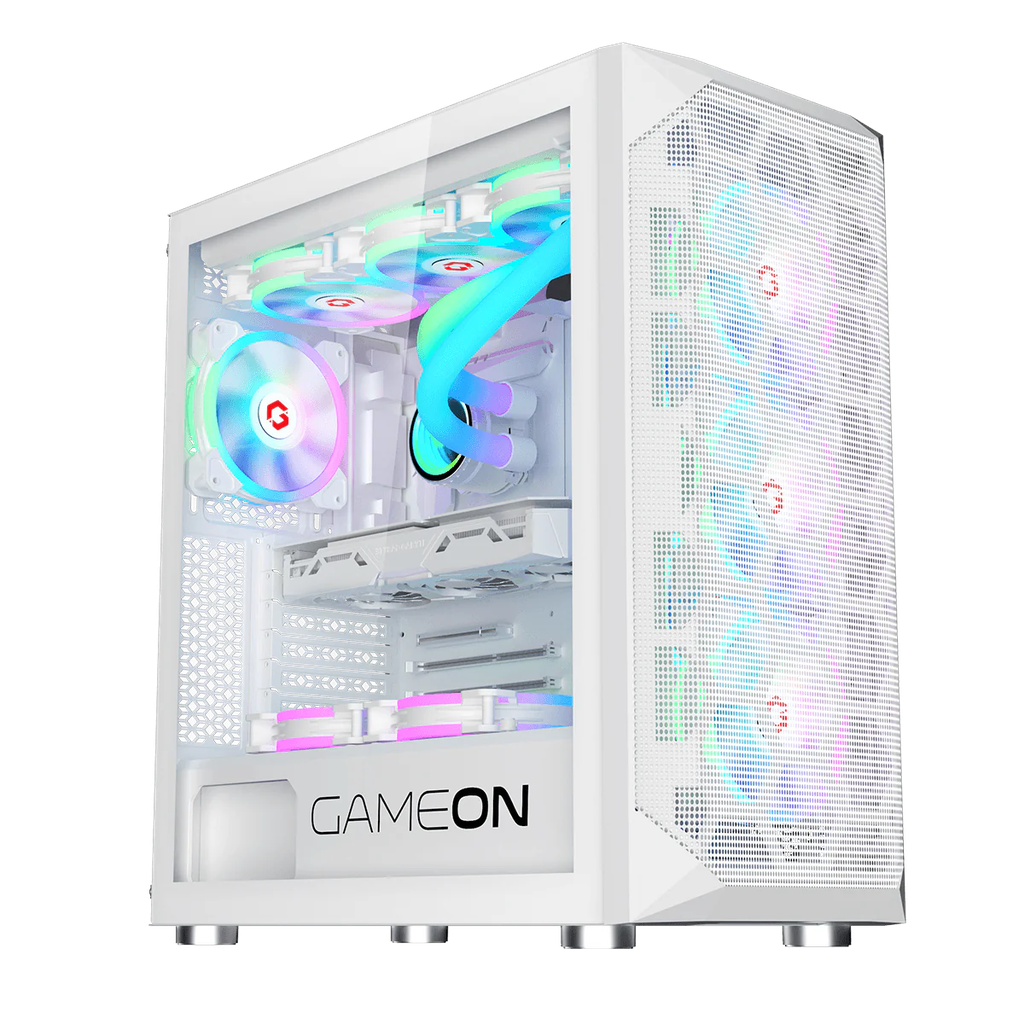 GameOn GO-EMPERORI-A Emperor Arctic I Series Mid Tower Gaming Case, White