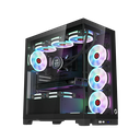 GameOn GO-EMPERORIV-M Emperor Midnight IV Serisi Mid Tower Gaming Kasa, Siyah