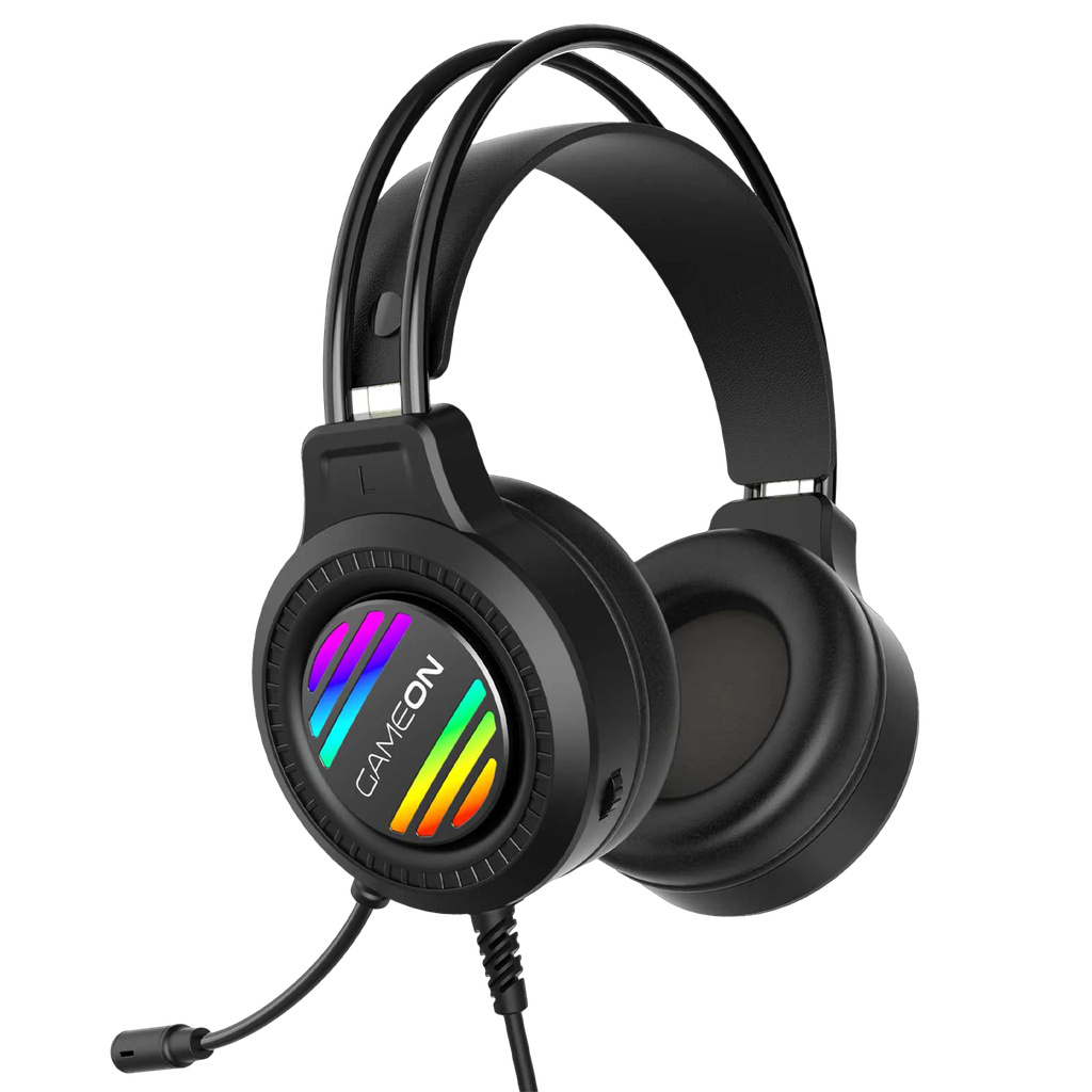 GameOn GOT100 Ravenstrike RGB USB ve 3.5mm Oyuncu Kulaklığı, Siyah