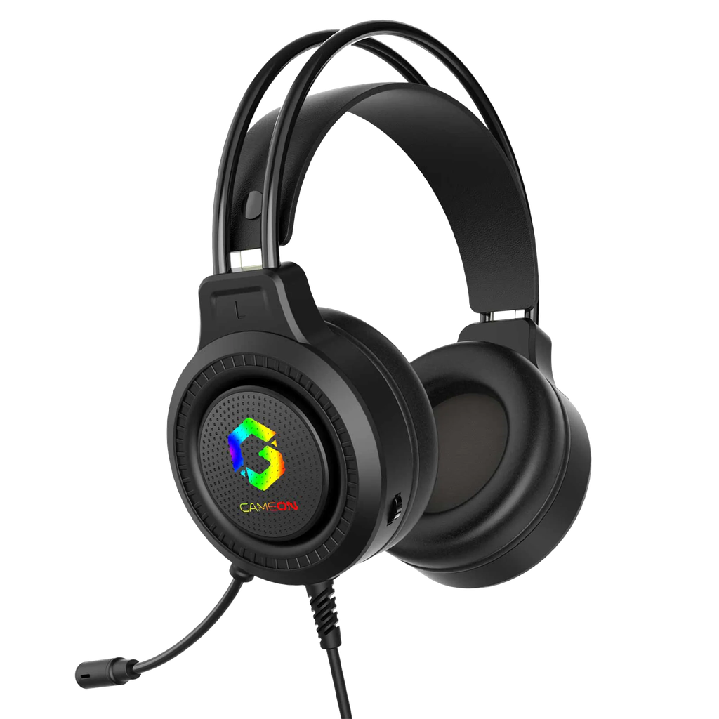 GameOn GOT101 Shadowfire RGB USB and 3.5mm Gaming Headset, Black