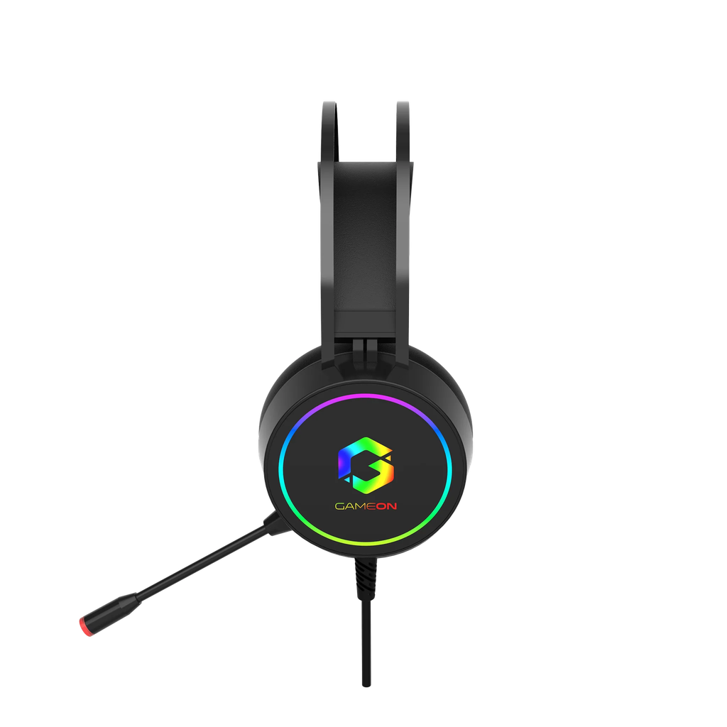 GameOn GOT200A Thunderstrike RGB USB & 3.5mm Gaming Headset, Black