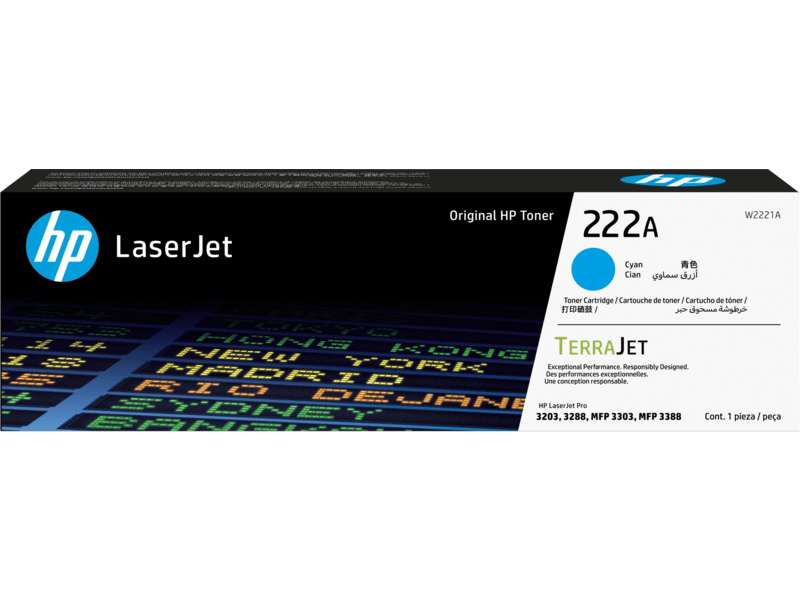 HP 222A W2221A Original LaserJet Toner, Blue