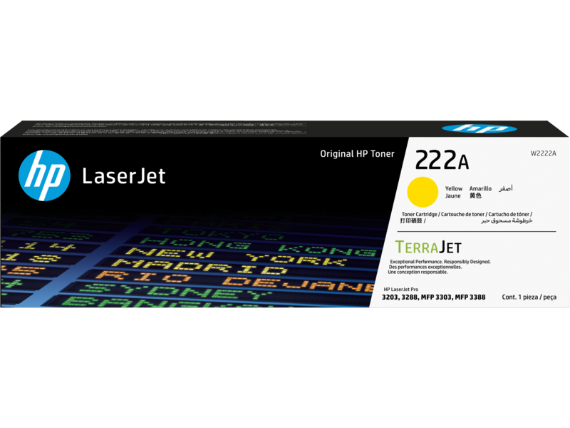 HP 222A W2222A Original LaserJet Toner, Yellow