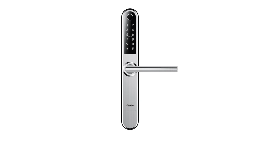 Xenon Smart X8057 Fingerprint Touch Password Entry Silver Smart Door Lock