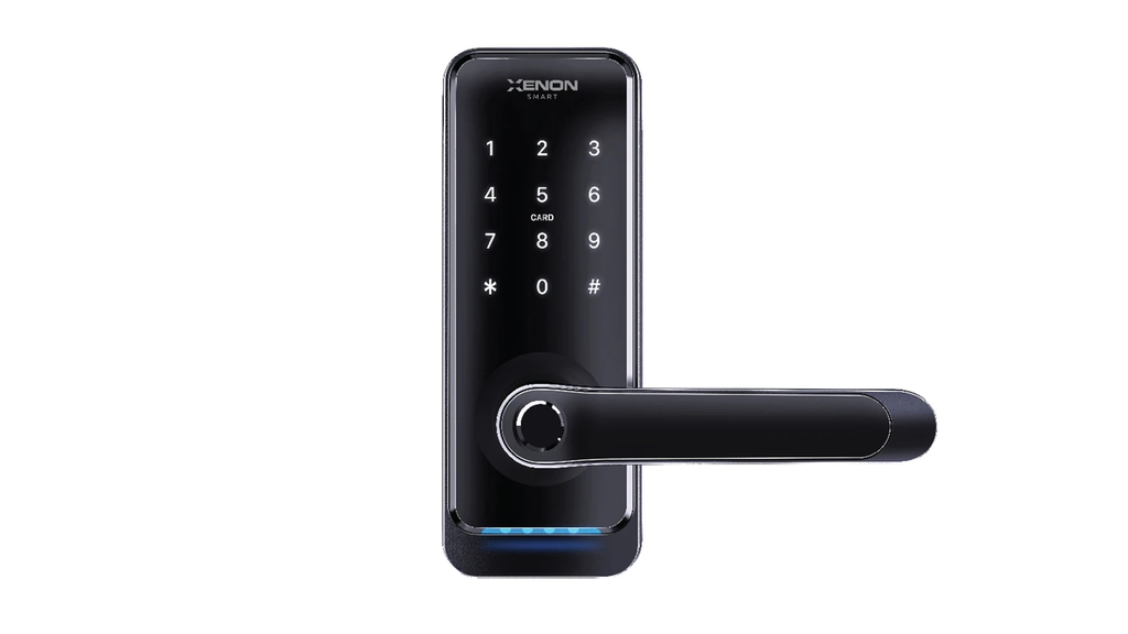 Xenon Smart X8056 Fingerprint Touch Password Entry Black Smart Door Lock