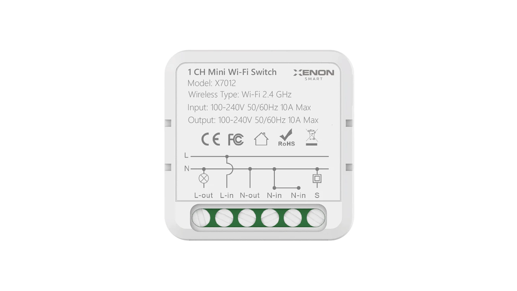 Xenon Smart X7012 Single Output Wi-Fi Smart Relay Channel Switch Smart Switch Module
