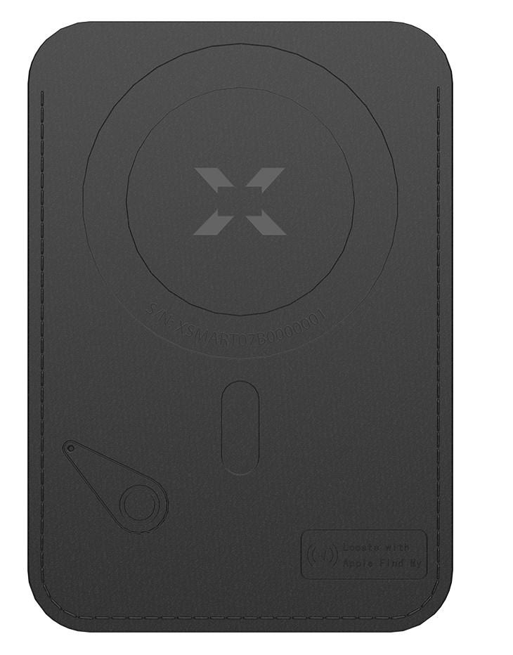 Xenon Smart X6607 Smart Magsafe Trackable Bluetooth Card Holder, Black