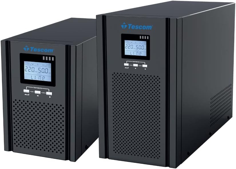 Tescom TEOS+ 1 KVA 1F/1F (2x 9AH) 5-10min Online Uninterruptible UPS