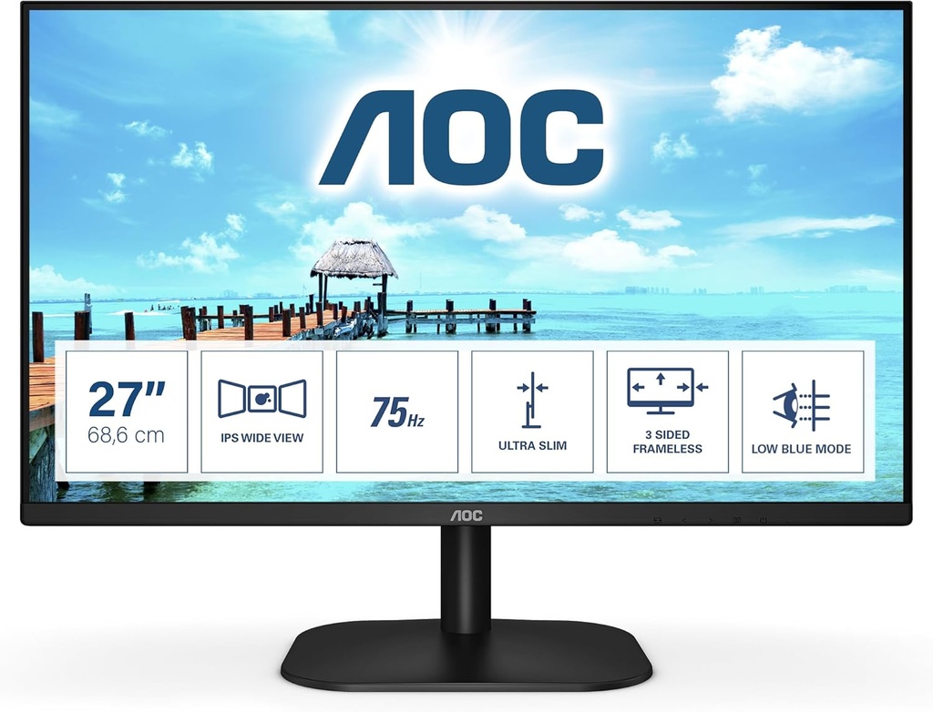 AOC 27B2H/EU 27" 4 ms 1920 x 1080 Full HD IPS 75 Hz Monitor