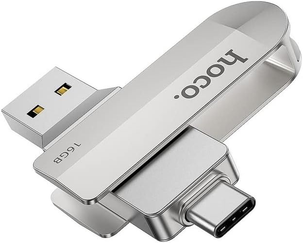 Hoco UD10 16GB USB-A + Type C Döner Başlıklı Flash Bellek