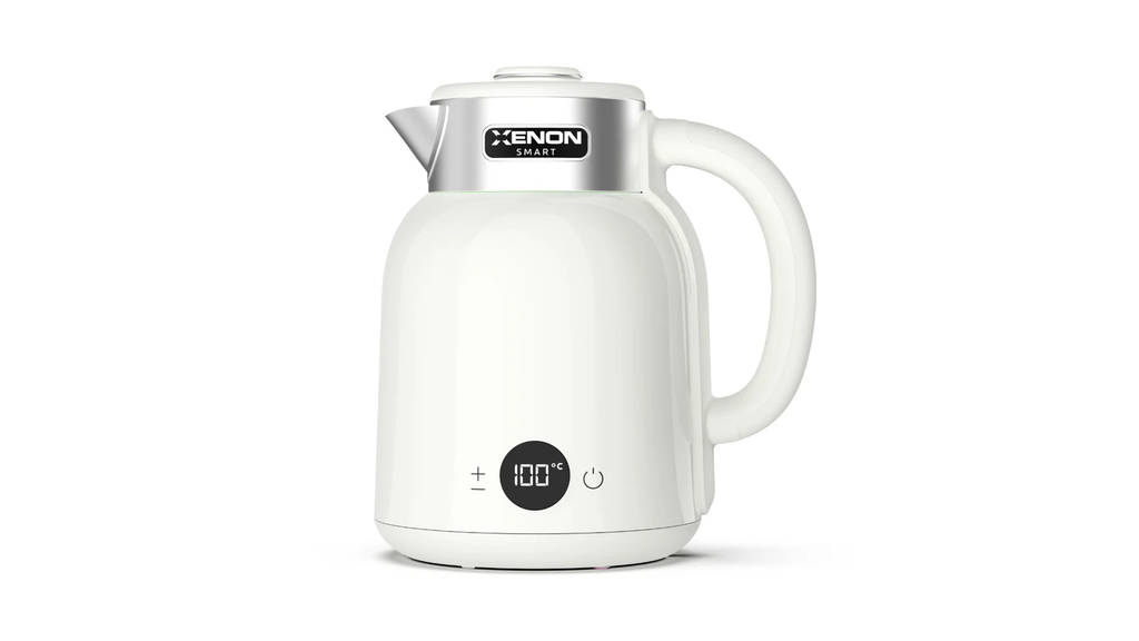 Xenon Smart X7101_M0 1.5 Liter Wi-Fi 2200W App Controlled Voice Assistant Support Steel Smart Kettle, Cream